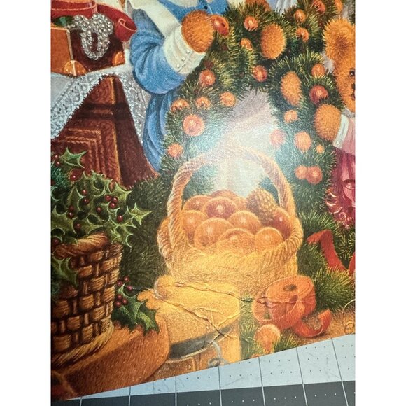 Vintage 1998 Carol Lawson Advent Calendar Teddy Bear Christmas Kitchen Scene Mol - Picture 8 of 9